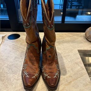Sterling River Embroidered Western Boots | Brown & Turquoise | Women’s 9.5 B